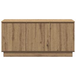 Berkfield Home TV Cabinet Artisan Oak 100x38x49 cm Engineered Wood in Brown - Size: 100 x 38 x 49 cm - thumbnail 6