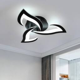 Goeco LED Flower Ceiling Light, 36W, Modern Ceiling Light 6500K for Bedroom in Black - thumbnail 2