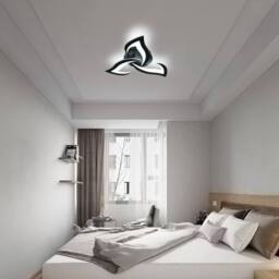 Goeco LED Flower Ceiling Light, 36W, Modern Ceiling Light 6500K for Bedroom in Black - thumbnail 4