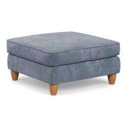 The Great Sofa Company Flora Footstool Glory Steel in Dark Blue - thumbnail 2