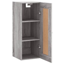 Berkfield Home Wall Mounted Cabinet Grey Sonoma 34.5x34x90 cm Engineered Wood - thumbnail 6