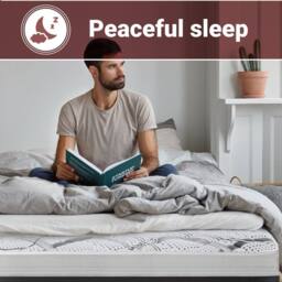 The White Stone Memory Foam Mattress, 27cm Height, Hypoallergenic - 105 x 220 cm in White - thumbnail 8