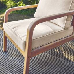 sweeek 7-seater Garden Lounge In Acacia Wood in Beige - thumbnail 6