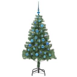 Berkfield Home Christmas Tree with 150 LEDs with Stand Green 150 cm PVC - thumbnail 4