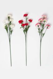 Homescapes Pink Artificial Carnation Spray Single Stem Set of 3, 55cm - thumbnail 2