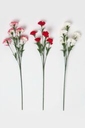 Homescapes Pink Artificial Carnation Spray Single Stem Set of 3, 55cm - thumbnail 4