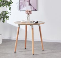Life Interiors 'Round Lorenzo' Dining Set with a Table & Chairs Set of 2 in Pink - thumbnail 2