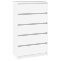 Berkfield Home Drawer Cabinet White 60x36x103 cm Engineered Wood - Size: 60 x 36 x 103 cm - thumbnail 2