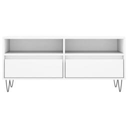 Berkfield Home TV Cabinet White 100x34.5x44.5 cm Engineered Wood - thumbnail 5