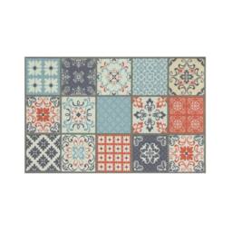 The Rug Shop UK Multi Modern Floral Geometric Easy to Clean Mat - Size: 50 cm x 75 cm - thumbnail 1