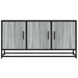 Berkfield Home TV Cabinet Grey Sonoma 100x35x50 cm Engineered Wood & Metal - Size: 100 x 35 x 50 cm - thumbnail 4