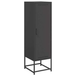 Berkfield Home Highboard Black 36x39x123 cm Steel - Size: 36 x 39 x 123 cm - thumbnail 2