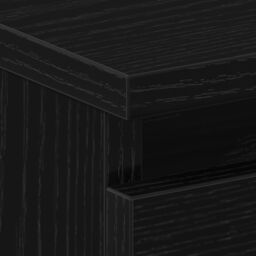 Berkfield Home Nightstand Black Oak 50x40x43.5 cm Made of Engineered Wood - thumbnail 9