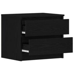Berkfield Home Nightstand Black Oak 50x40x43.5 cm Made of Engineered Wood - thumbnail 5