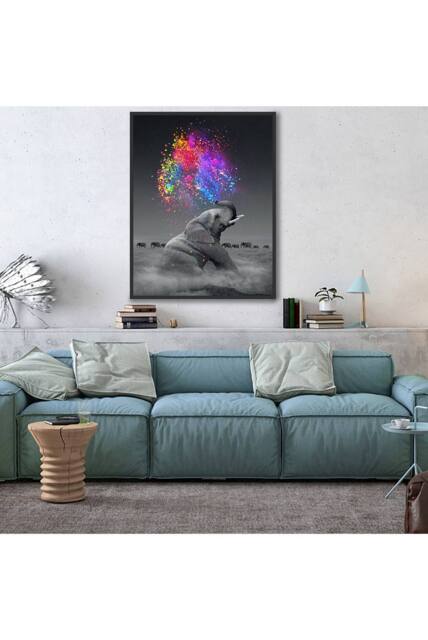 Cross Stitch Elephant Brick & Stone Diamond Painting - image 1