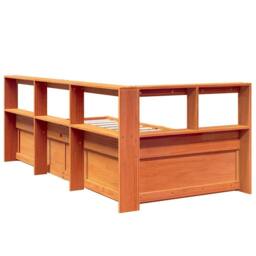 Berkfield Home Bookcase Bed without Mattress Wax Brown 90x200cm Solid Wood Pine - Size: 90x200 cm - thumbnail 7