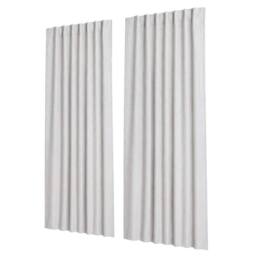 Marlow 100% Blackout Curtains for Bedroom Living Room Thermal Insulated in Natural White - Size: 117 cm width x 183 cm drop