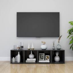 Berkfield Home TV Cabinets 4 pcs Grey 37x35x37 cm Engineered Wood - Size: 37 x 35 x 37 cm - thumbnail 2