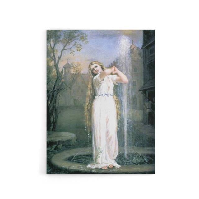 "Artery8 Waterhouse Undine Ondine Water Nymph Canvas Wall Art Print - Size: W18"" x H24""" - image 1