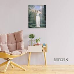 "Artery8 Waterhouse Undine Ondine Water Nymph Canvas Wall Art Print - Size: W18"" x H24""" - thumbnail 3