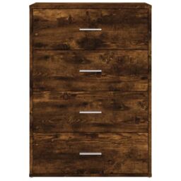 Berkfield Home Sideboard Smoked Oak 60x31x84 cm Engineered Wood in Brown - Size: 60 x 31 x 84 cm - thumbnail 5