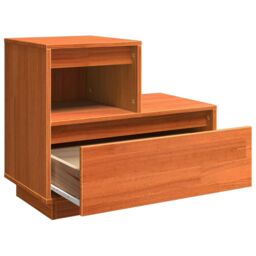 Berkfield Home Bedside Cabinet 2 pcs Wax brown 60 x 34 x 51 cm Solid pinewood - thumbnail 6