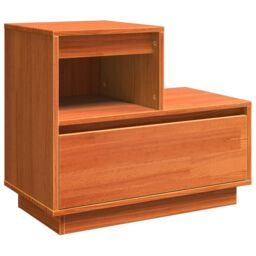 Berkfield Home Bedside Cabinet 2 pcs Wax brown 60 x 34 x 51 cm Solid pinewood - thumbnail 5