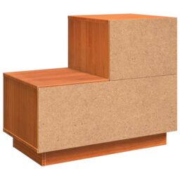 Berkfield Home Bedside Cabinet 2 pcs Wax brown 60 x 34 x 51 cm Solid pinewood - thumbnail 9