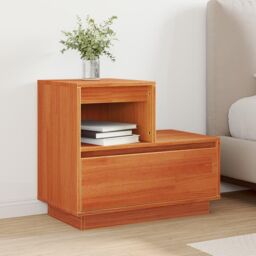 Berkfield Home Bedside Cabinet 2 pcs Wax brown 60 x 34 x 51 cm Solid pinewood - thumbnail 4