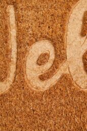 Orsina Filta Embossed Welcome Coir Doormat in Brown - Size: Medium - thumbnail 2