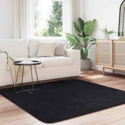 Berkfield Home Shaggy Rug High Pile NAVARRA Black 160x160 cm Polyester - Size: Medium - thumbnail 3