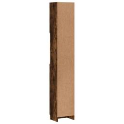 Berkfield Home Bathroom Cabinet Smoked Oak 32x25.5x190 cm Engineered Wood in Brown - thumbnail 8