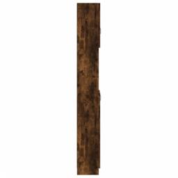 Berkfield Home Bathroom Cabinet Smoked Oak 32x25.5x190 cm Engineered Wood in Brown - thumbnail 7