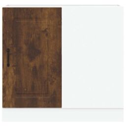 Berkfield Home Kitchen Base Cabinet Kalmar Smoked Oak Engineered Wood in Brown - thumbnail 5