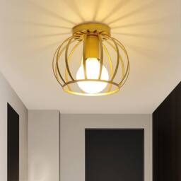 Goeco Vintage Ceiling Light, E27 for Hallway Bedroom Kitchen Cafe Bar Gold