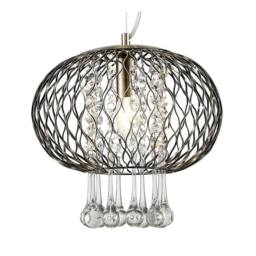 Netlighting Chelsie Medium Ceiling Pendant 1 Light Antique Brass Clear Glass in Bronze - thumbnail 5