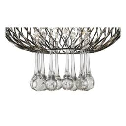 Netlighting Chelsie Medium Ceiling Pendant 1 Light Antique Brass Clear Glass in Bronze - thumbnail 7