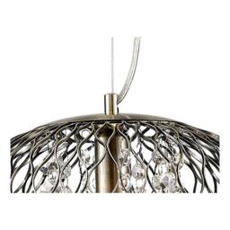 Netlighting Chelsie Medium Ceiling Pendant 1 Light Antique Brass Clear Glass in Bronze - thumbnail 6