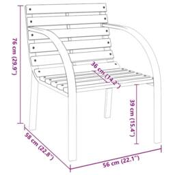 Berkfield Home Classic Garden Chairs 2 pcs Grey Wood - thumbnail 9