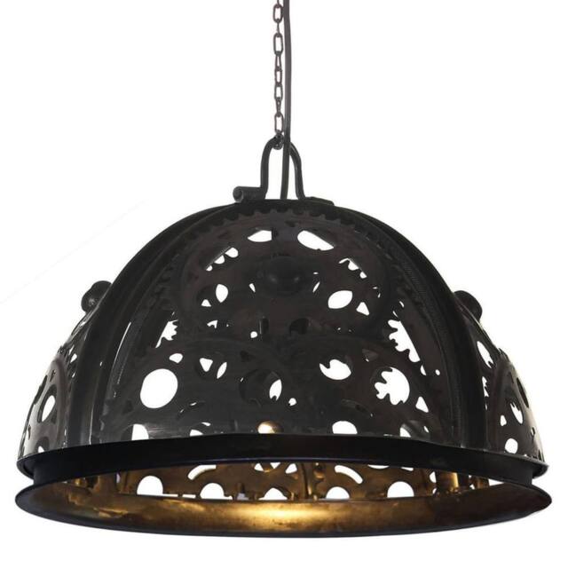 Berkfield Home Industrial Ceiling Lamp in Chain Wheel Design 45 cm E27 in Black - image 1