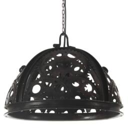 Berkfield Home Industrial Ceiling Lamp in Chain Wheel Design 45 cm E27 in Black - thumbnail 2