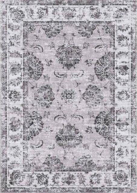 THE RUGS Sulus Vintage Washable Rug - Ultra Soft Polyamide Non Slip Design in Grey - Size: 60 cm x 180 cm - image 1