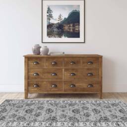 THE RUGS Sulus Vintage Washable Rug - Ultra Soft Polyamide Non Slip Design in Grey - Size: 60 cm x 180 cm - thumbnail 4