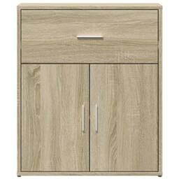 Berkfield Home Sideboards 2 pcs Sonoma Oak 60x31x70 cm Engineered Wood in Light Oak - Size: 60 x 31 x 70 cm - thumbnail 5