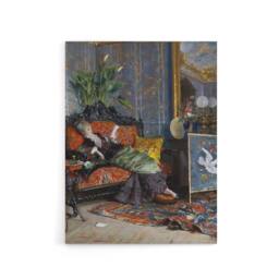 "Artery8 Lucius Rossi Young Woman Reading Canvas Wall Art Print - Size: W24"" x H32""" - thumbnail 1