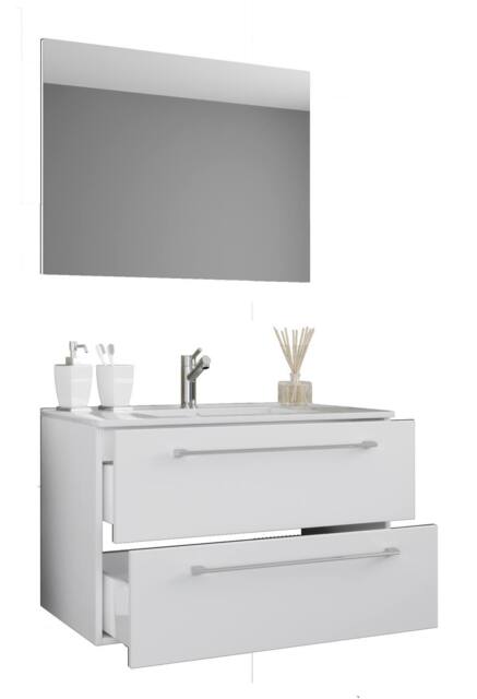 VCM 3 pcs. washroom washbasin Badinos SP in White - image 1