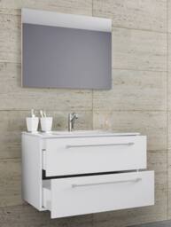 VCM 3 pcs. washroom washbasin Badinos SP in White - thumbnail 3