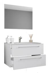 VCM 3 pcs. washroom washbasin Badinos SP in White