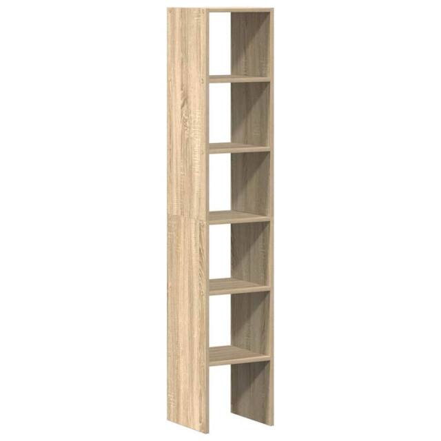 Berkfield Home Bookcases 2 pcs Stackable Sonoma Oak 30x30x80 cm Engineered Wood in Brown - Size: 30 x 30 x 80 cm - image 1