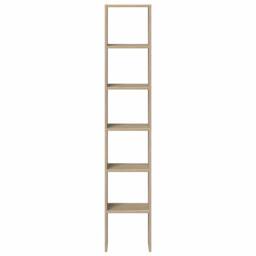 Berkfield Home Bookcases 2 pcs Stackable Sonoma Oak 30x30x80 cm Engineered Wood in Brown - Size: 30 x 30 x 80 cm - thumbnail 4